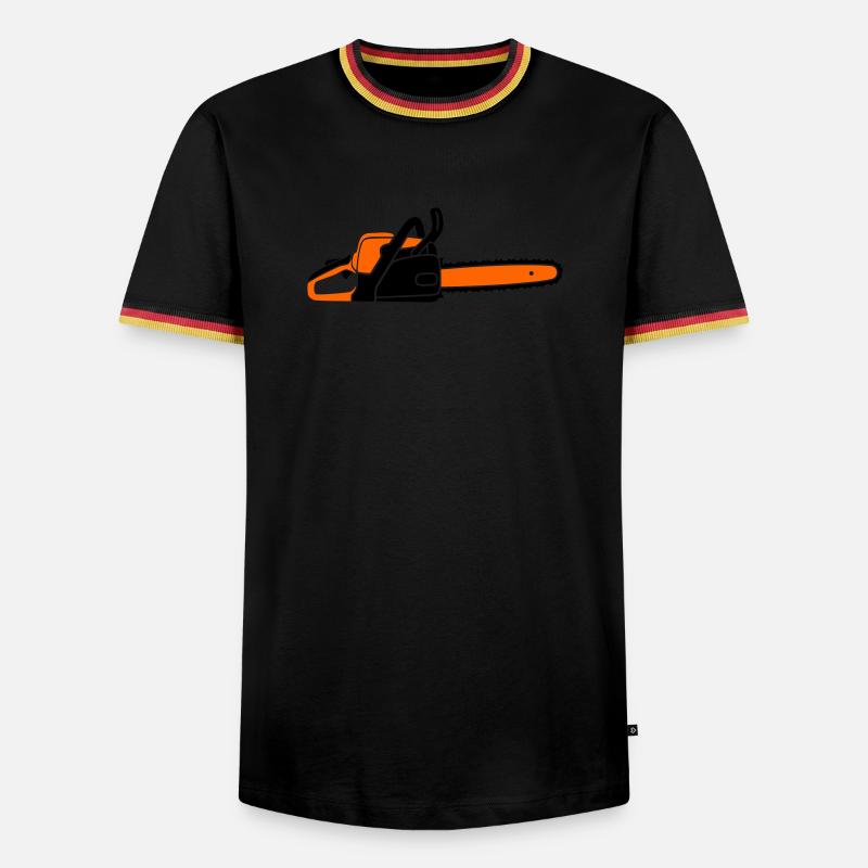 Tronçonneuse Tronçonneuse Bûcheron Bûcheron - T-shirt contrasté Homme - noir/tricolore