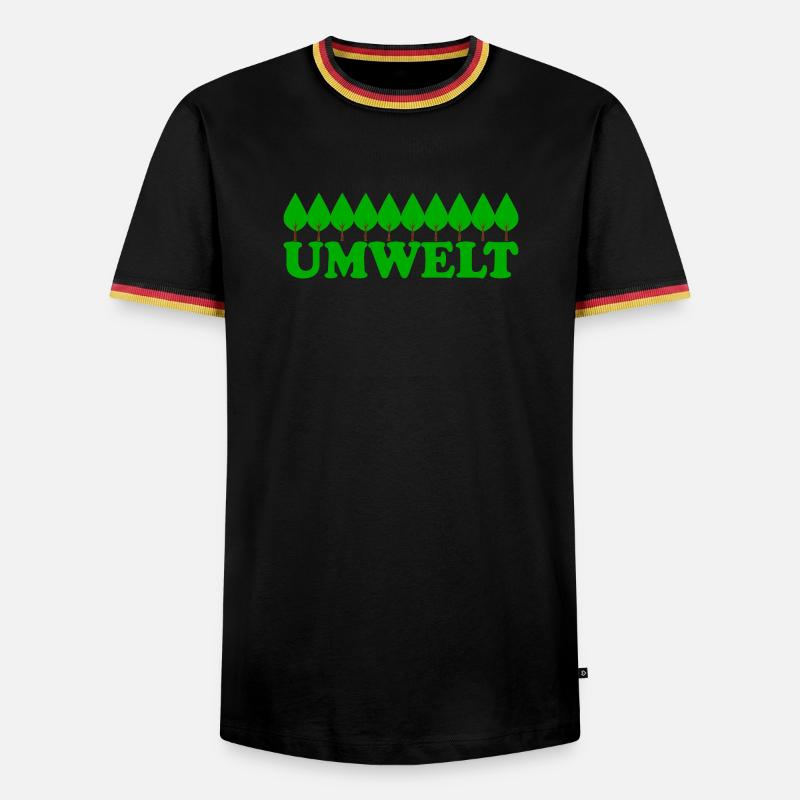 Environment - Men's Ringer Shirt - black/tricolour