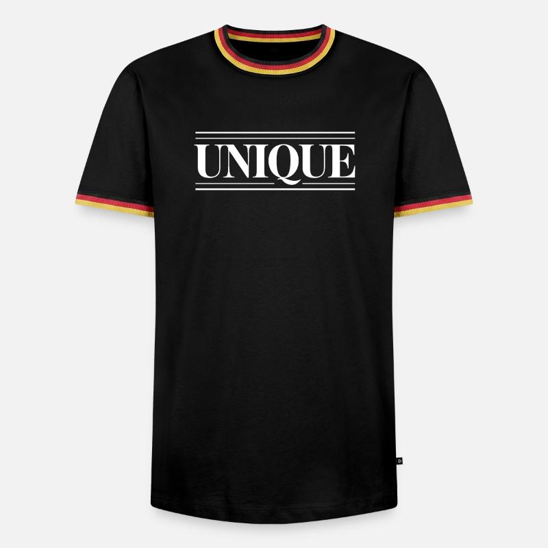unique unique unique self-worth unique - Men's Ringer Shirt - black/tricolour
