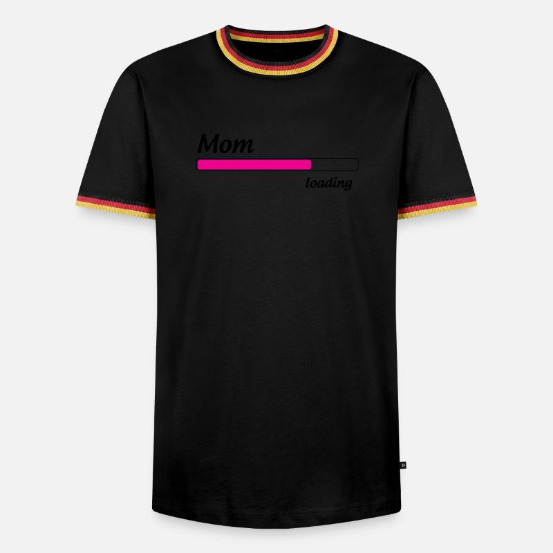 Mom loading... Please Wait - Mother-to-be - Men's Ringer Shirt - white/tricolour