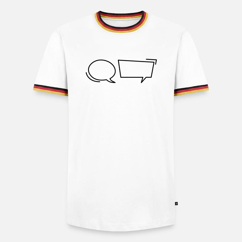 Comic speech bubbles - Men's Ringer Shirt - white/tricolour