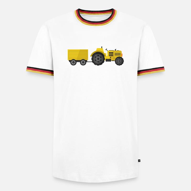 tractor - Men's Ringer Shirt - white/tricolour