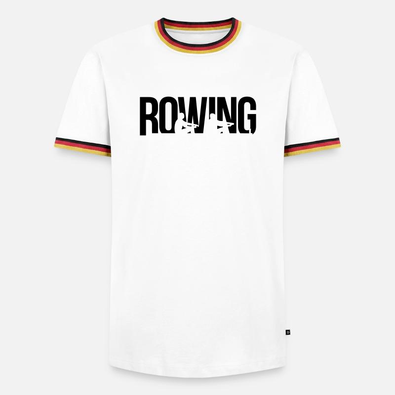 rowing - Men's Ringer Shirt - white/tricolour
