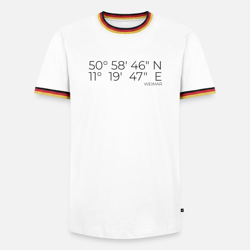 coordinates Weimar - Men's Ringer Shirt - white/tricolour