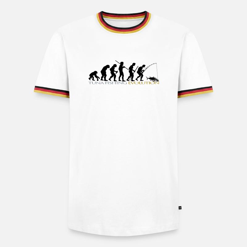 FISHING EVOLUTION - Men's Ringer Shirt - white/tricolour