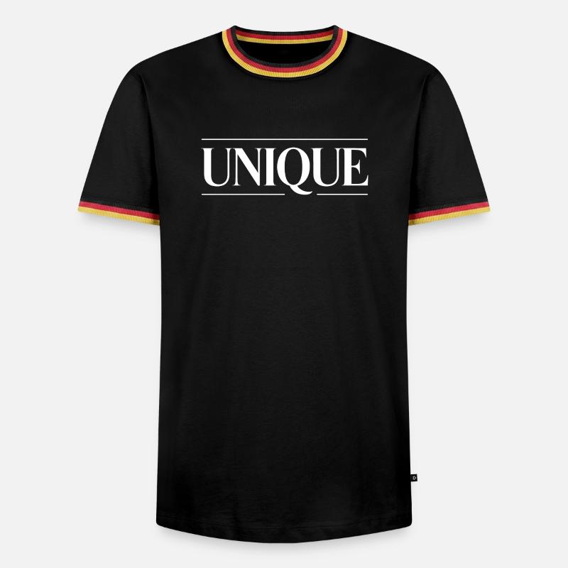 Unique Einzigartig Unikat Selbstwert Einzig Artig - Männer Kontrast-T-Shirt - Schwarz/Dreifarbig