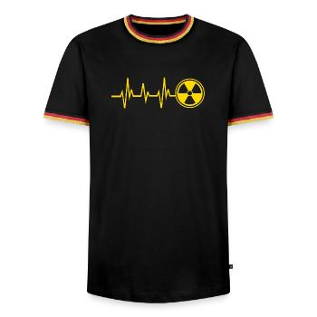 X-ray technician - Men's Ringer Shirt - black/tricolour - Front - AI Model Male 178 light (178cm) & AI Model Male 185 light (185cm)