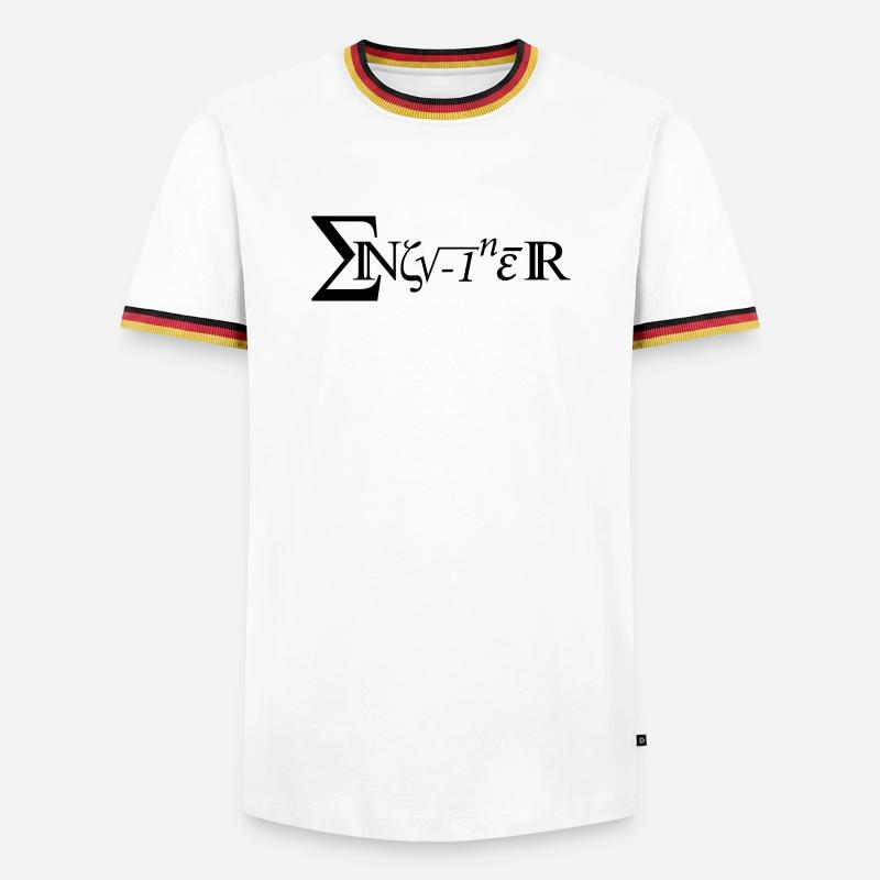 Engineer - Männer Kontrast-T-Shirt - Weiß/Dreifarbig