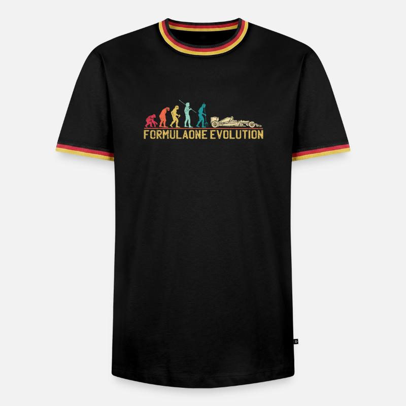Illustration der Formel-Evolution - Männer Kontrast-T-Shirt - Schwarz/Dreifarbig