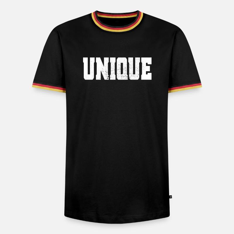 unique unique unique self-worth unique - Men's Ringer Shirt - black/tricolour