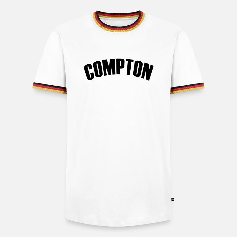 Compton Shirt - Men's Ringer Shirt - white/tricolour