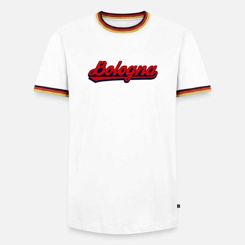 Bologna Script Retro Design - Men's Ringer Shirt - white/tricolour