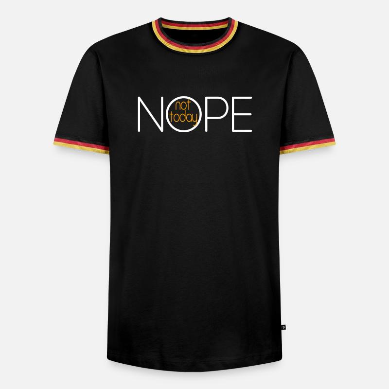 NOPE NOT TODAY V3 - Men's Ringer Shirt - black/tricolour