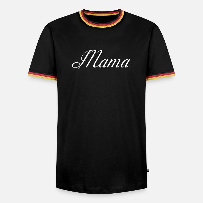 Mama Script Élégance - T-shirt contrasté Homme - noir/tricolore