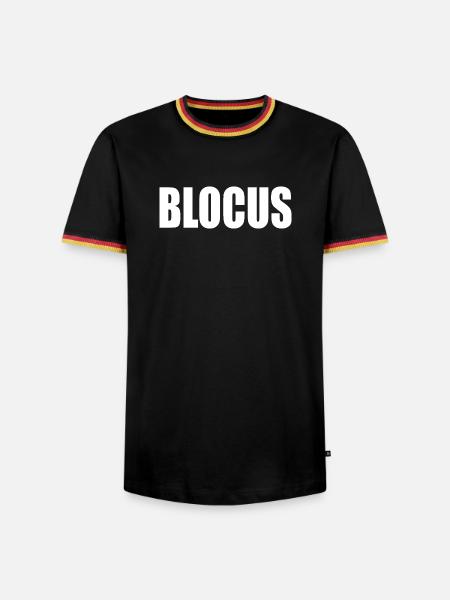 Blockade - Männer Kontrast-T-Shirt - Schwarz/Dreifarbig