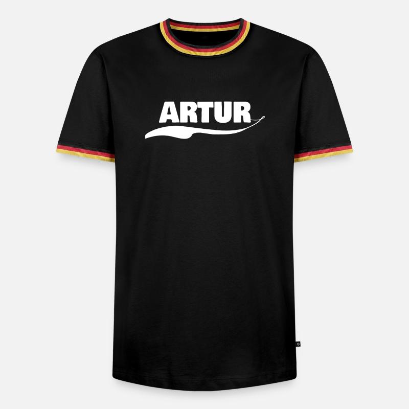 Gift Artur - Men's Ringer Shirt - black/tricolour