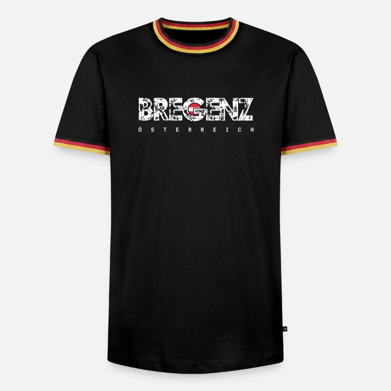 Bregenz - Men's Ringer Shirt - black/tricolour