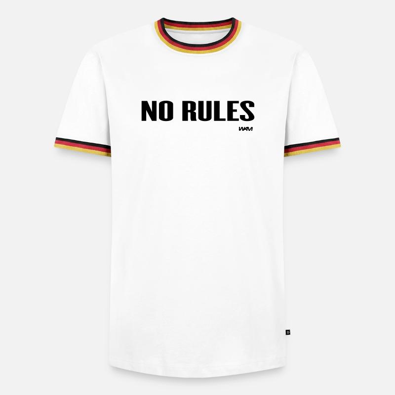 no rules - Men's Ringer Shirt - white/tricolour