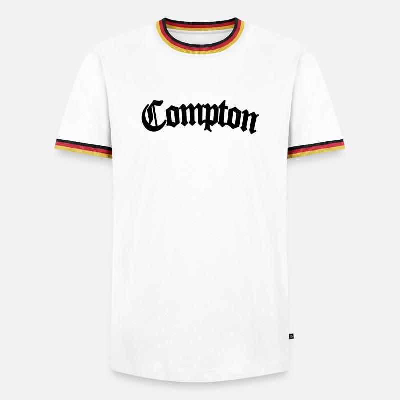 compton - Männer Kontrast-T-Shirt - Weiß/Dreifarbig
