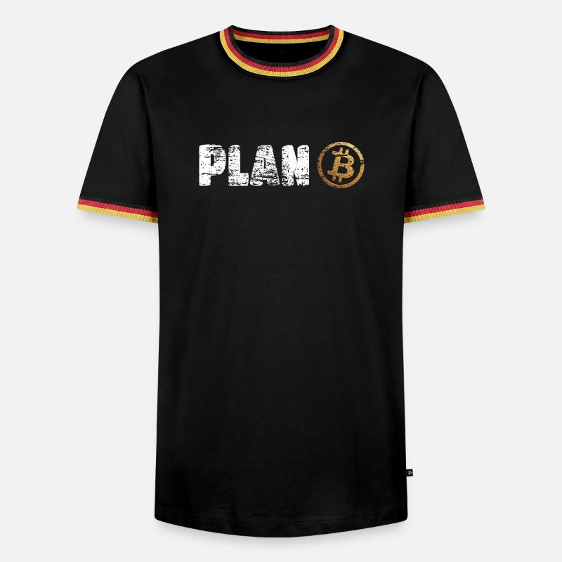 Plan Bitcoin Plan B - T-shirt contrasté Homme - noir/tricolore