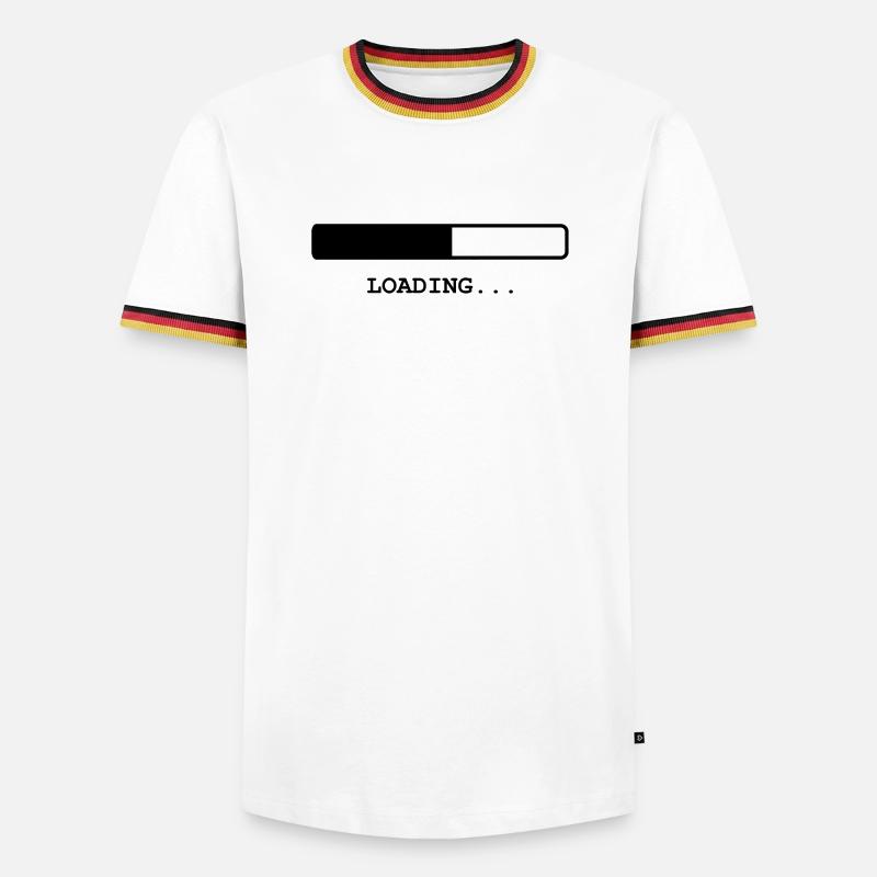 Loading... - Männer Kontrast-T-Shirt - Weiß/Dreifarbig
