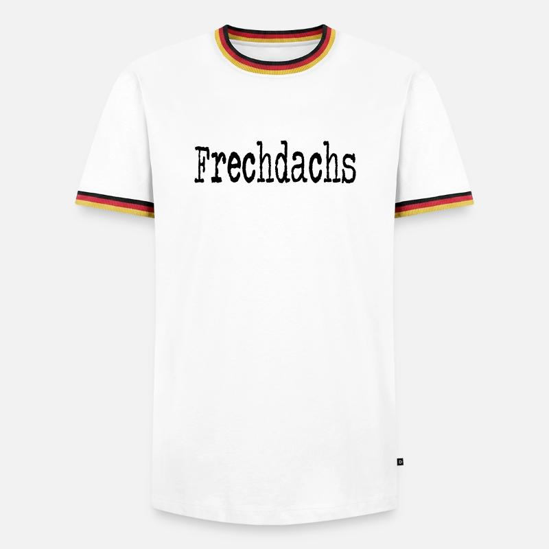 Frechdachs Kind Kleinkind frech Geschenkidee - Männer Kontrast-T-Shirt - Weiß/Dreifarbig