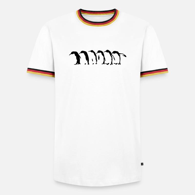 penguins - Men's Ringer Shirt - white/tricolour