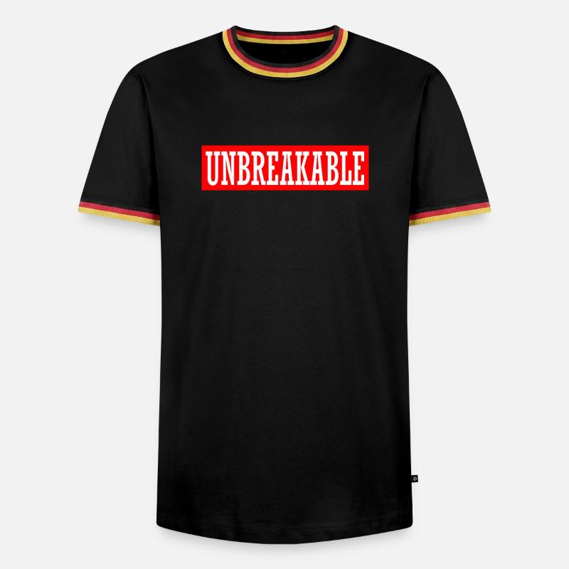 unbreakable unstoppable indomitable gym illegal - Männer Kontrast-T-Shirt - Schwarz/Dreifarbig