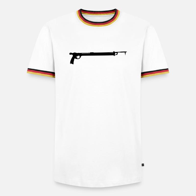 Speargun - Men's Ringer Shirt - white/tricolour