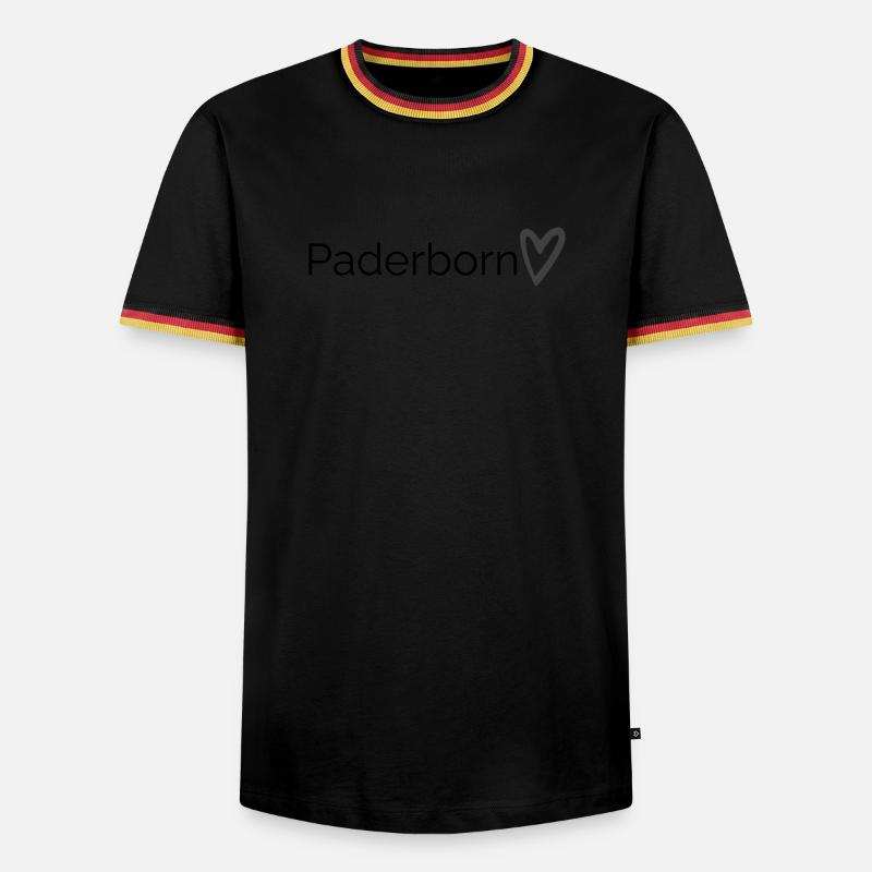paderborn - Männer Kontrast-T-Shirt - Weiß/Dreifarbig