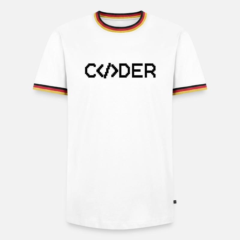 Codeur - T-shirt contrasté Homme - blanc/tricolore