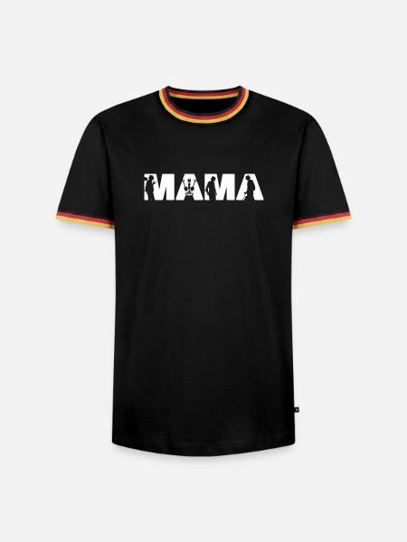 Mama Metalldetektor-Hobbyist und Schatzjäger - Männer Kontrast-T-Shirt - Schwarz/Dreifarbig