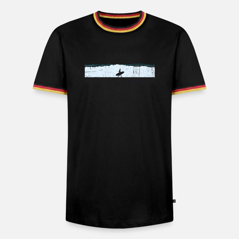 Big wave - Men's Ringer Shirt - black/tricolour
