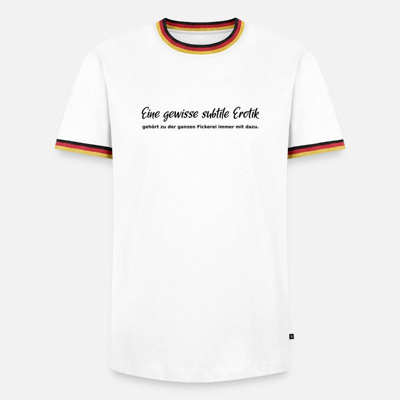 A certain subtle eroticism - Men's Ringer Shirt - white/tricolour
