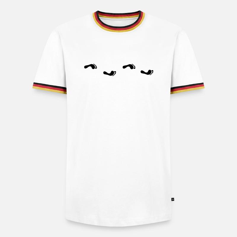Footprints - Men's Ringer Shirt - white/tricolour