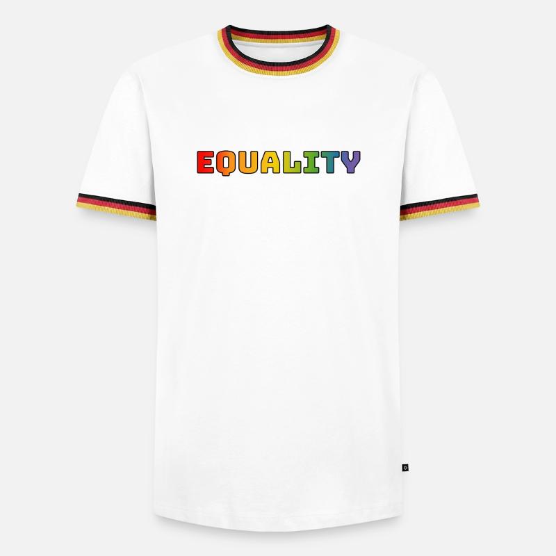 Rainbow equality 1 - Men's Ringer Shirt - white/tricolour