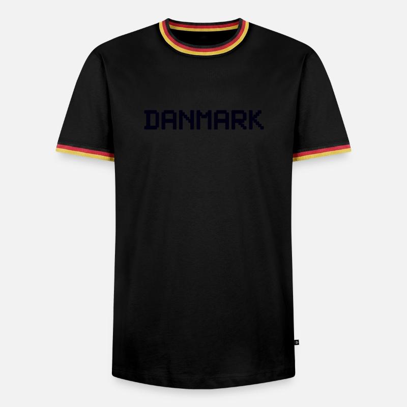 DANMARK Denmark - Men's Ringer Shirt - white/tricolour
