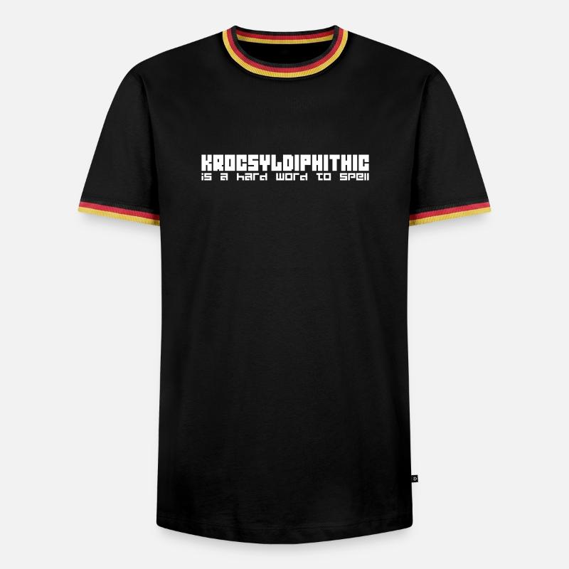 Krocsyldiphithic – Spelling Bee Fun Challenge - Männer Kontrast-T-Shirt - Schwarz/Dreifarbig
