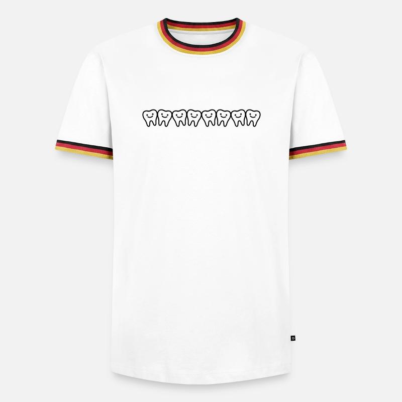 Teeth Smile Tooth - Men's Ringer Shirt - white/tricolour