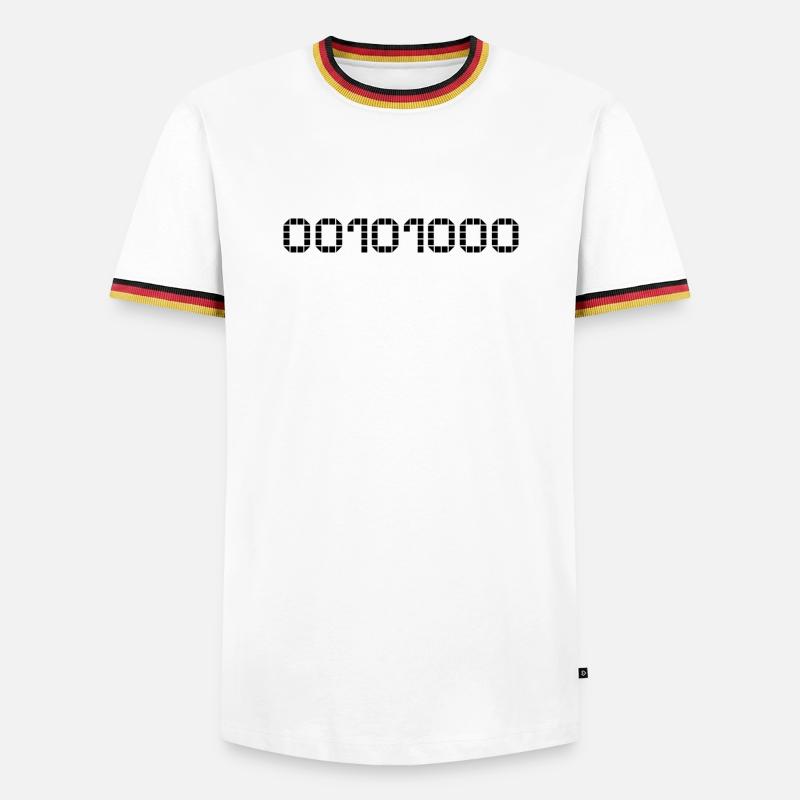 Binary notation - 40 - Men's Ringer Shirt - white/tricolour
