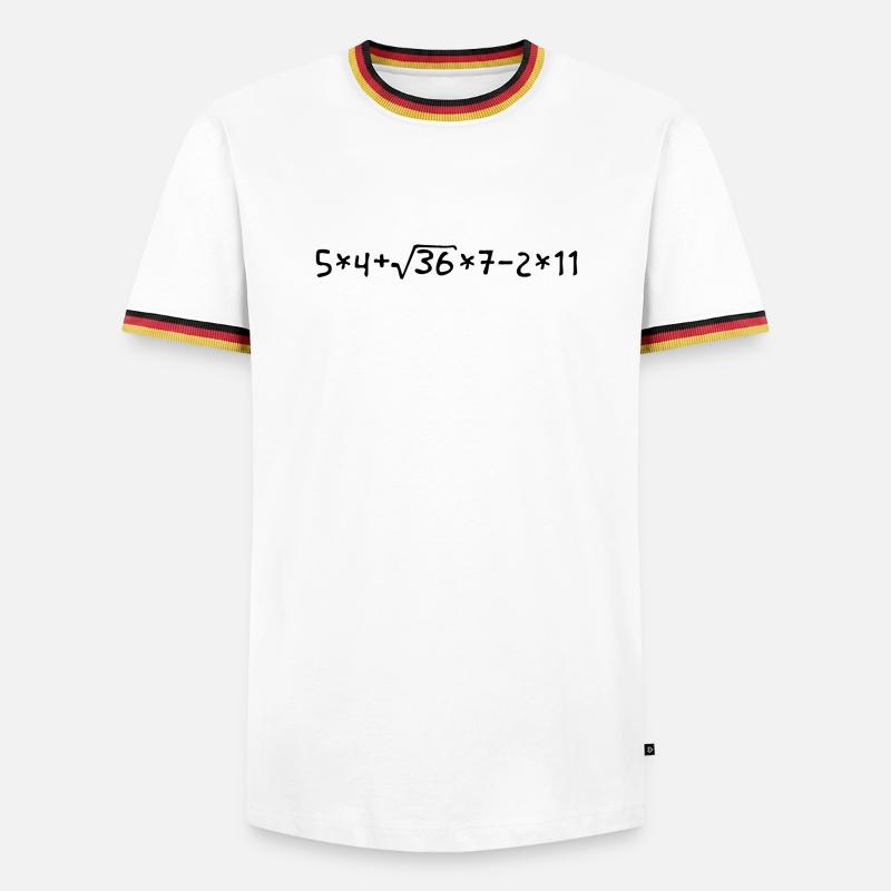 40th birthday - a mathematical task... - Men's Ringer Shirt - white/tricolour
