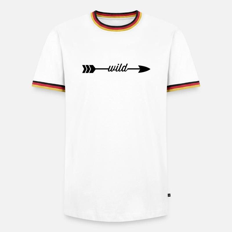 Wild - Men's Ringer Shirt - white/tricolour