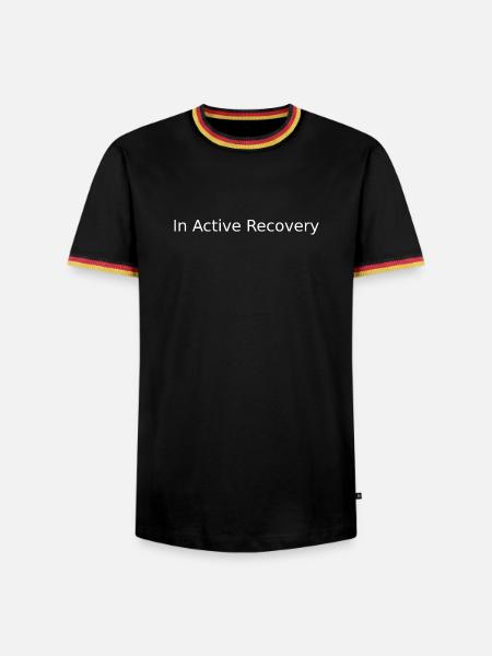 In aktiver Genesung - Männer Kontrast-T-Shirt - Schwarz/Dreifarbig