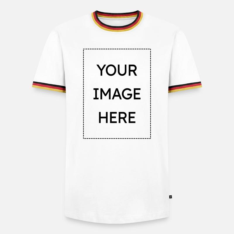 Platzhalter: Your Image Here - Männer Kontrast-T-Shirt - Weiß/Dreifarbig