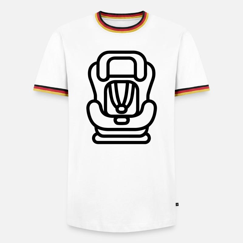 siège auto bébé - Men's Ringer Shirt - white/tricolour