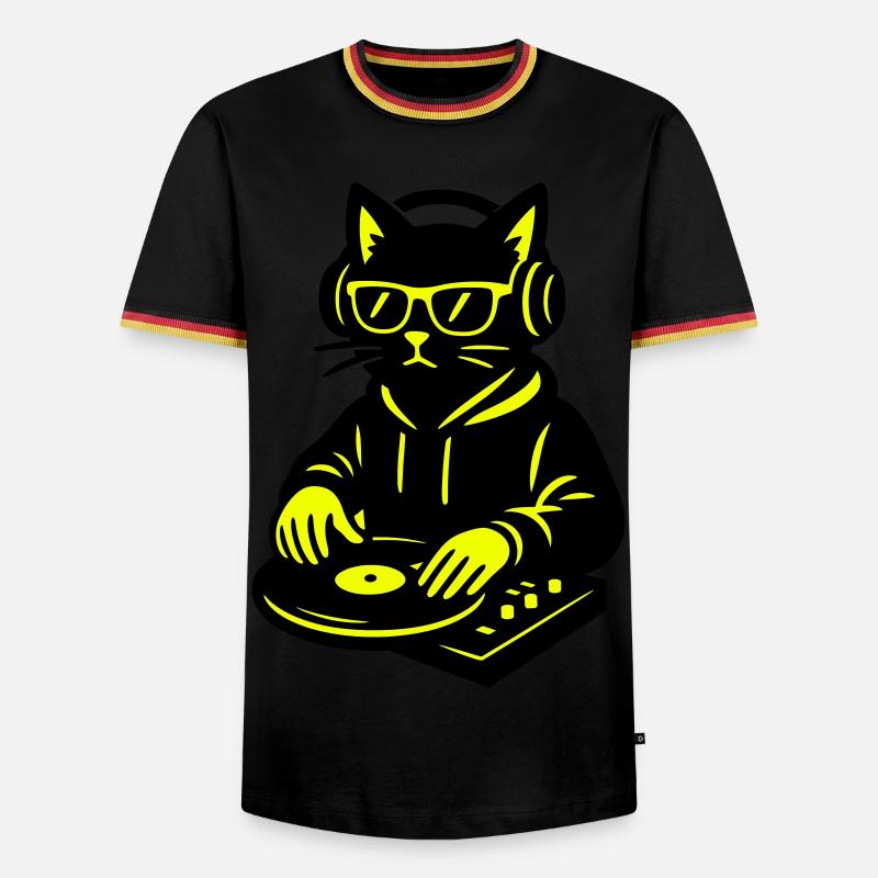DJ Cat - Men's Ringer Shirt - white/tricolour
