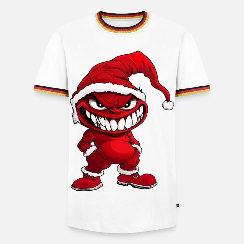 Devil Christmas - Men's Ringer Shirt - white/tricolour