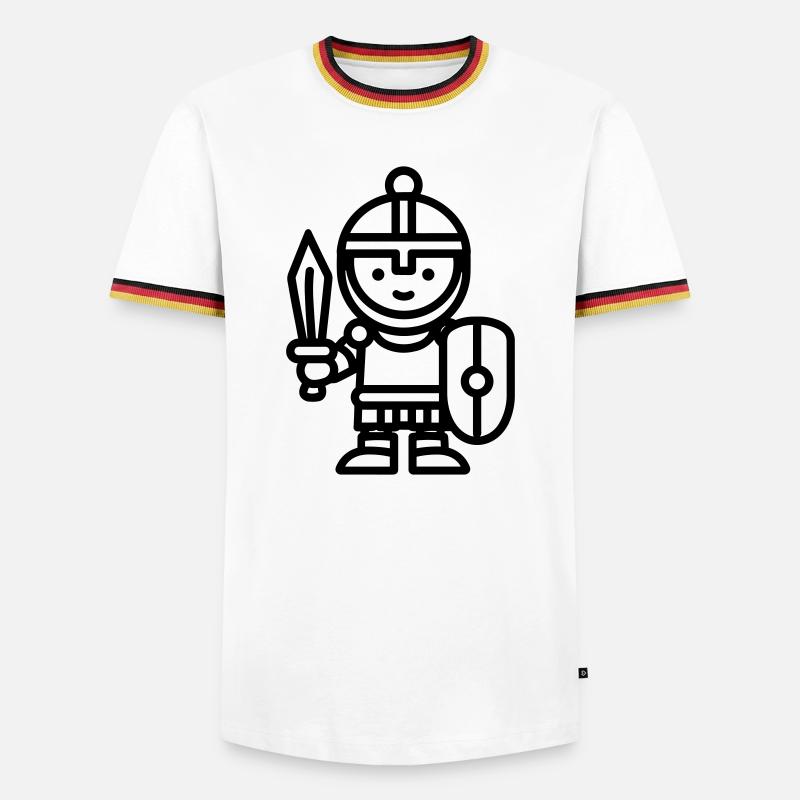 warrior - Men's Ringer Shirt - white/tricolour