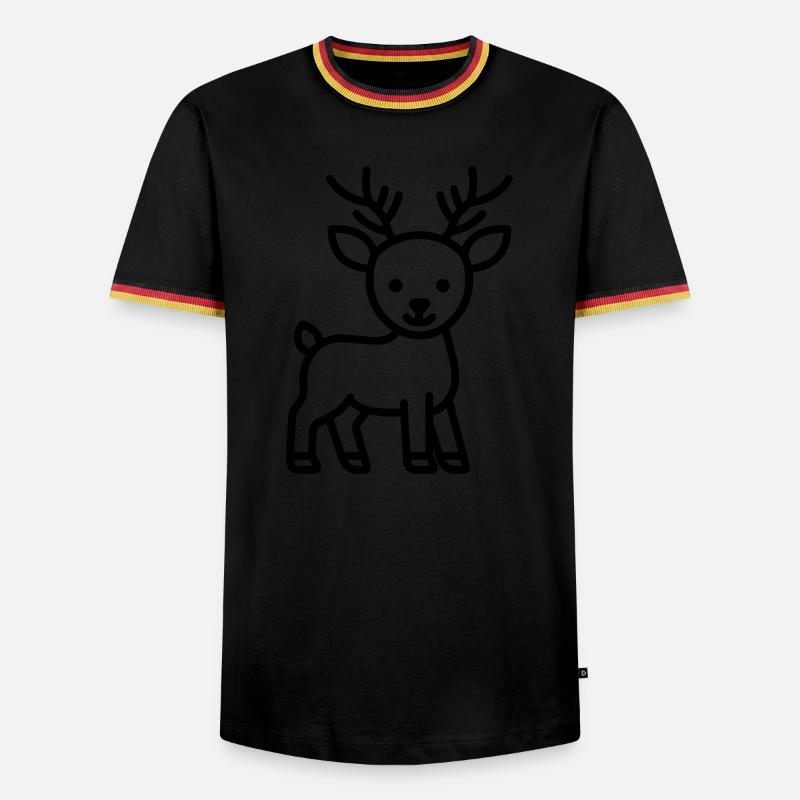 deer - Men's Ringer Shirt - black/tricolour