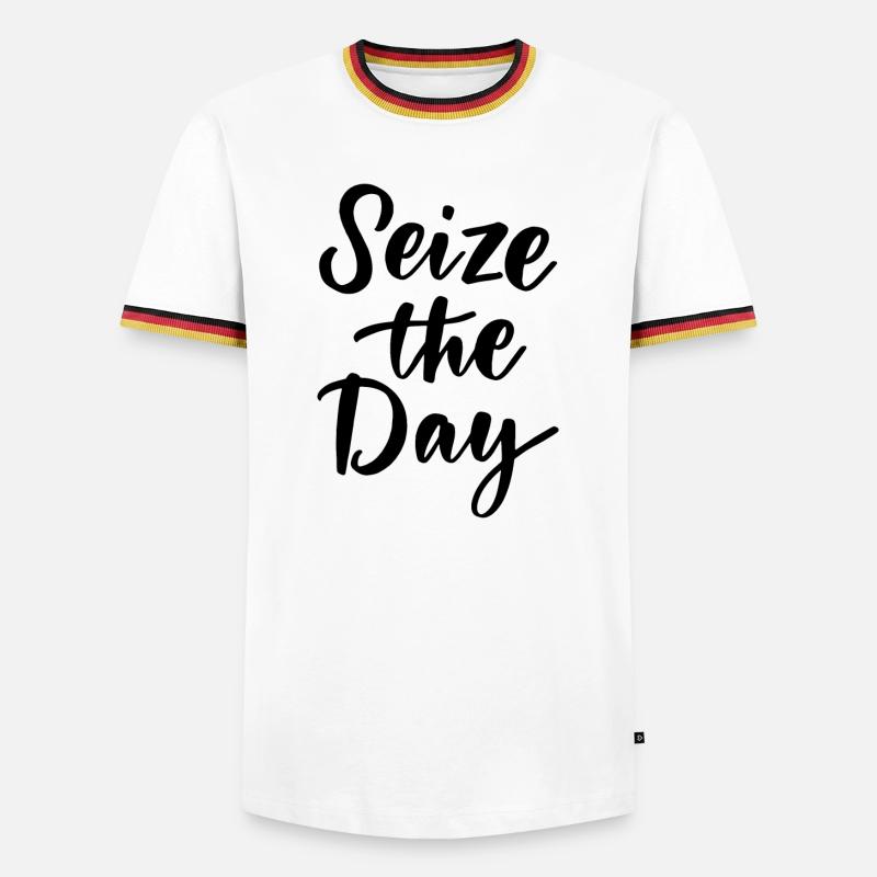 Seize The Day - Men's Ringer Shirt - white/tricolour
